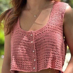 Olivaceous Crochet Cropped Top